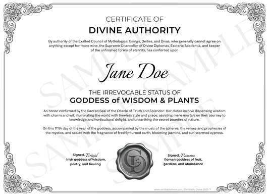 Goddess of Wisdom & Plants - Classic