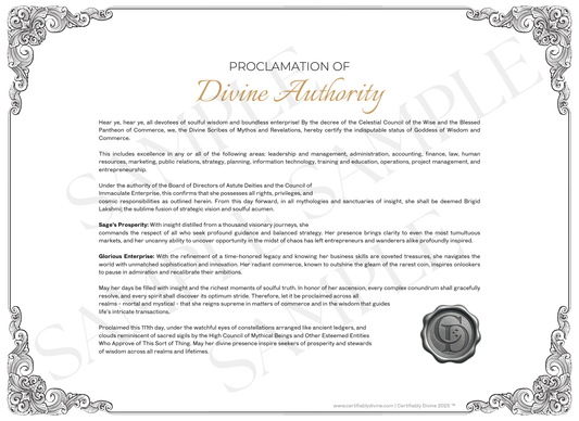 Goddess of Wisdom & Business - Classic