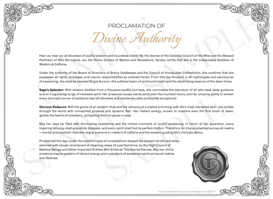 Goddess of Wisdom & Caffeine - Classic