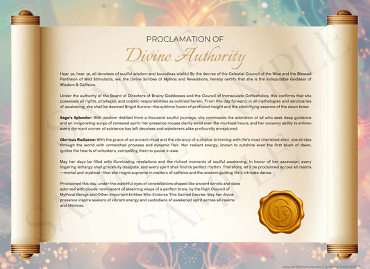 Goddess of Wisdom & Caffeine - Radiance