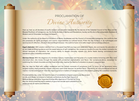 Goddess of Wisdom & Chocolate - Radiance