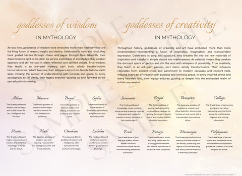 Goddess of Wisdom & Creativity - Golden