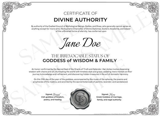 Goddess of Wisdom & Family - Classic