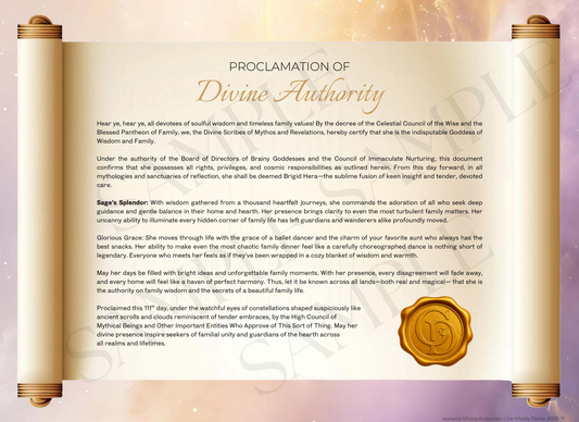 Goddess of Wisdom & Family - Golden