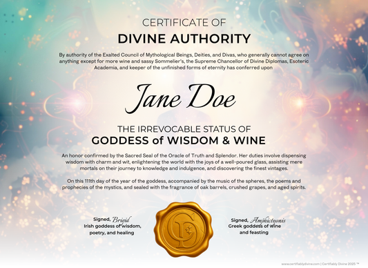Goddess of Wisdom & Wine - Radiance
