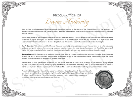 Goddess of Wisdom & Plants - Classic