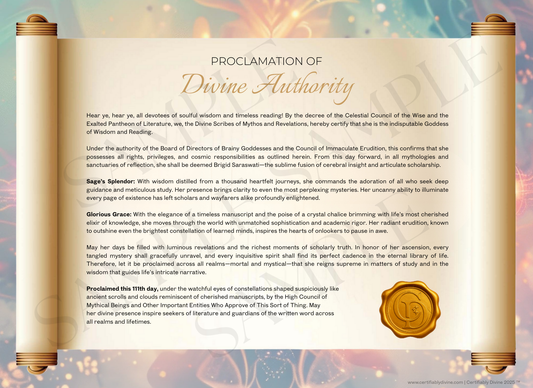 Goddess of Wisdom & Reading - Radiance