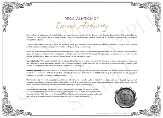 Goddess of Wisdom & Sports - Classic