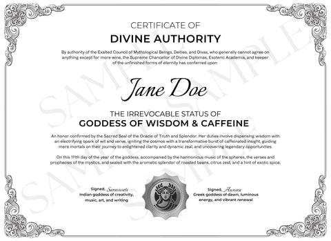 Goddess of Wisdom & Caffeine