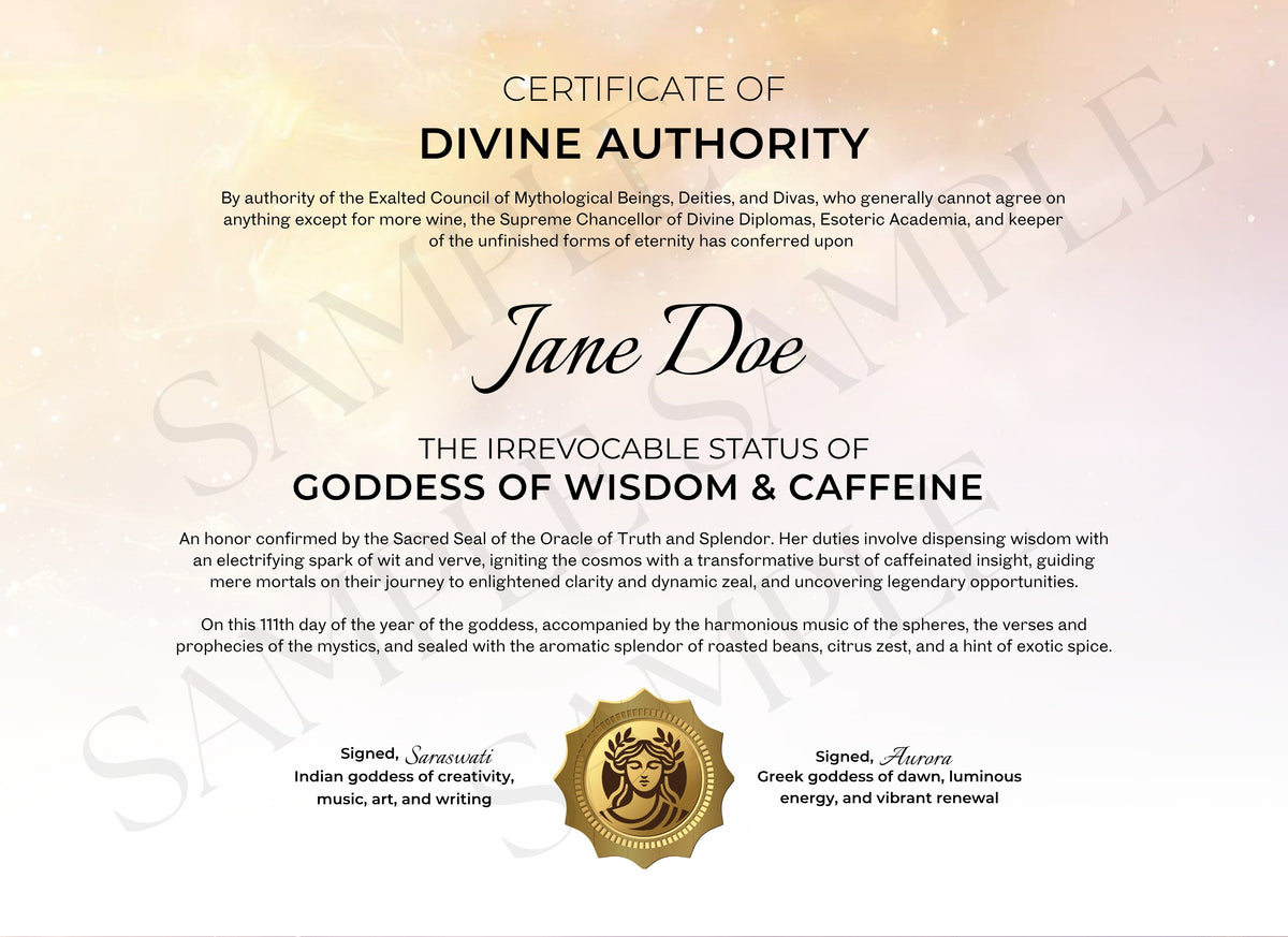 Goddess of Wisdom & Caffeine