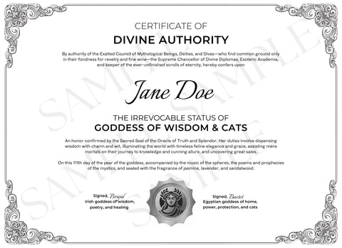 Goddess of Wisdom & Cats