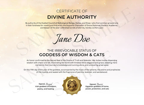 Goddess of Wisdom & Cats