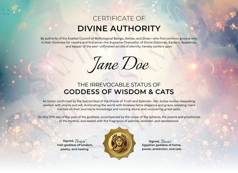 Goddess of Wisdom & Cats