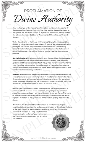 Goddess of Wisdom & Chocolate