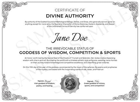 Goddess of Wisdom & Sports
