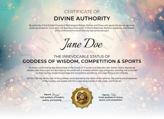 Goddess of Wisdom & Sports