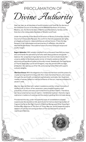 Goddess of Wisdom & Food