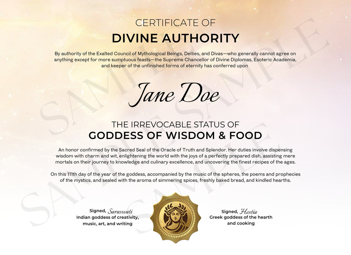 Goddess of Wisdom & Food