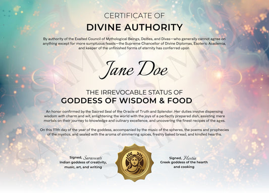 Goddess of Wisdom & Food