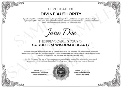 Goddess of Wisdom and Beauty