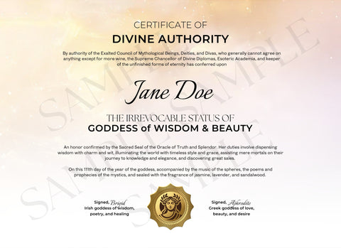 Goddess of Wisdom and Beauty