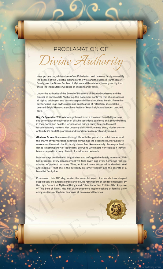 Goddess of Wisdom & Family