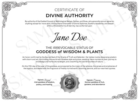 Goddess of Wisdom & Plants