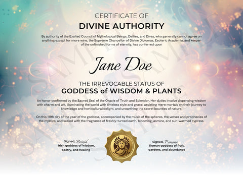 Goddess of Wisdom & Plants
