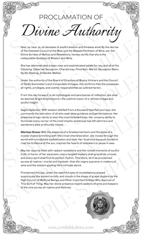 Goddess of Wisdom & Wine